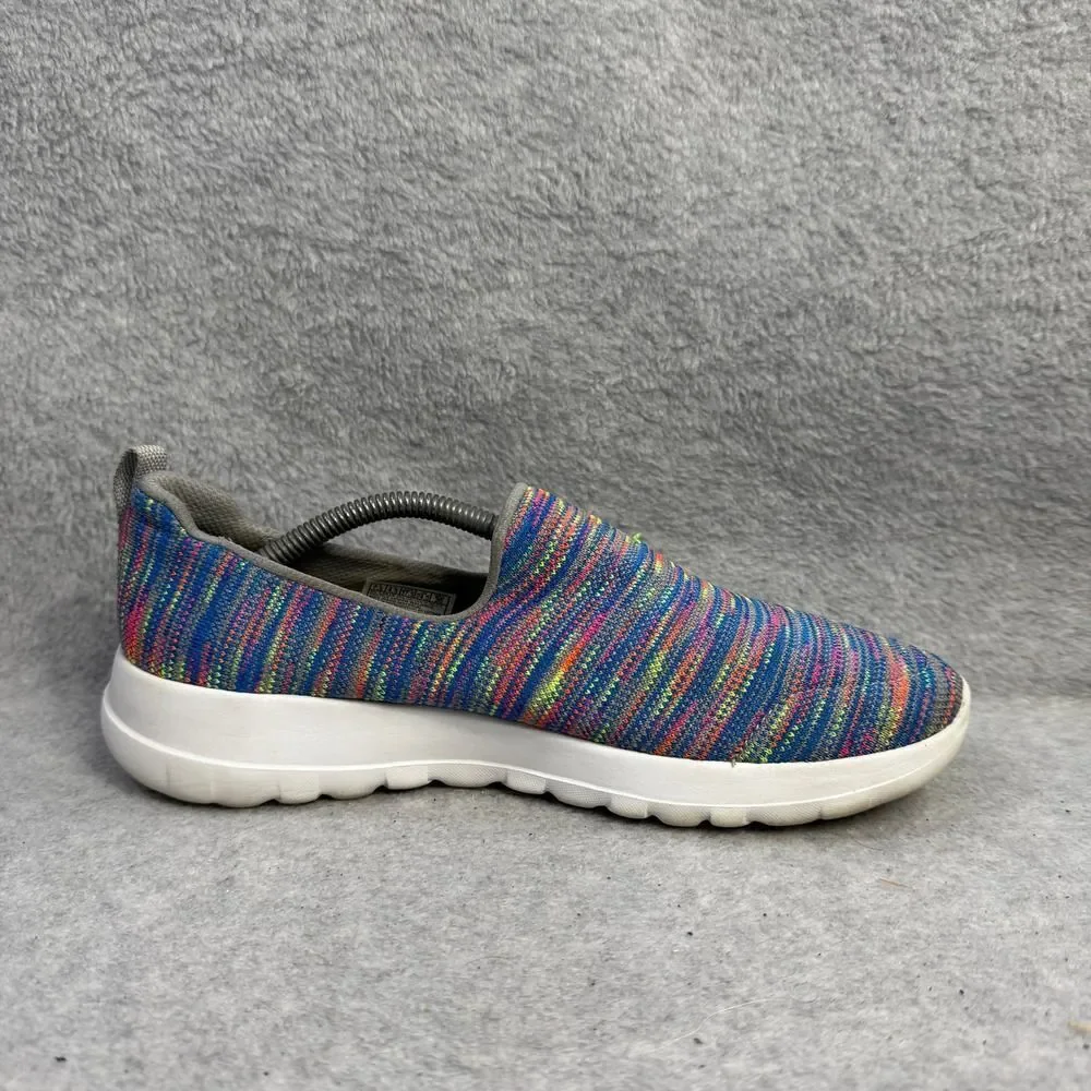 Skechers Shoes Women Size 7.5 Go Walk Multicolor Rainbow Slip On Comfort Sneaker